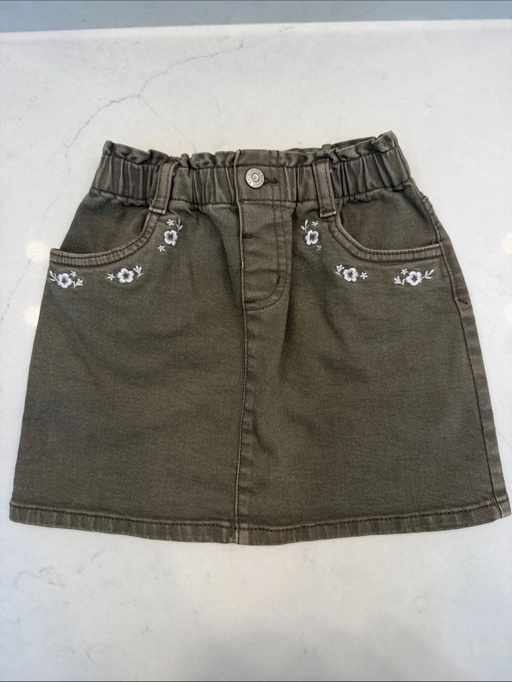 Cat & Jack Girls Brown Denim Skirt Size 6